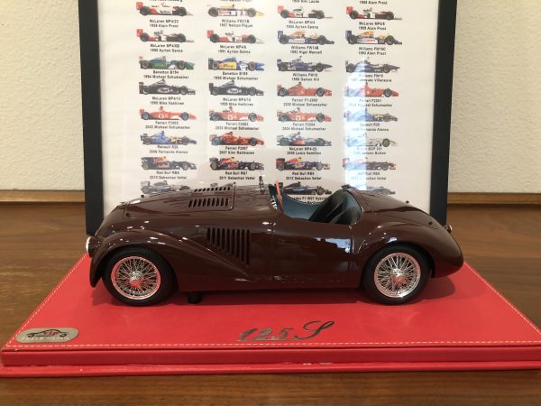 VIP-SCALE-MODELS - 1/12 - FERRARI - 125S 1947 - WITH OPENABLE FRONT BONNET - BORDEAUX