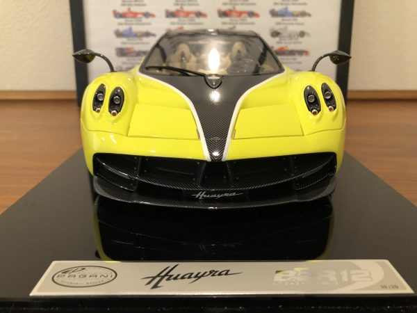 Model Car Bbr Models 1/12 Pagani Huayra 2013 Yellow Lime Ltd. 20 pcs - Image 3