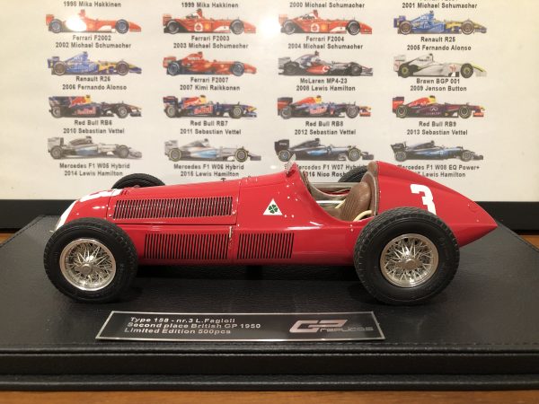 1/18 GP Replicas 1950 Luigi Fagioli Alfa Romeo 158 #3 2nd British GP Formula 1