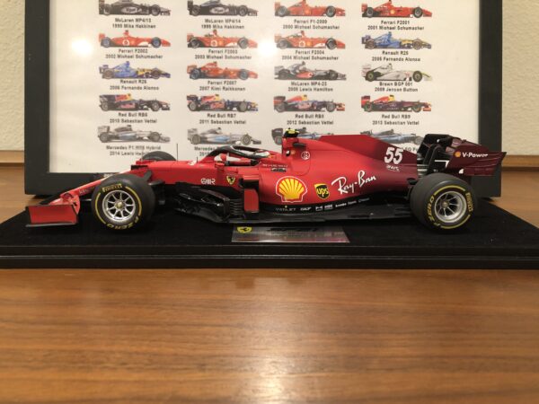 1/18 Looksmart Scuderia Ferrari SF21 No.55 Scuderia Ferrari British GP 2021 Carlos Sainz Jr.