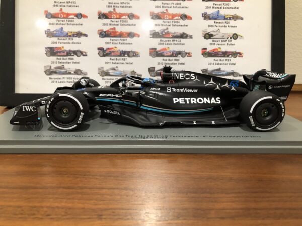 1/18 Spark 2023 Formula 1 Mercedes-AMG Petronas F1 W14 E Performance No.63 Mercedes-AMG Petronas Formula One Team George Russell 4th Saudi Arabian GP