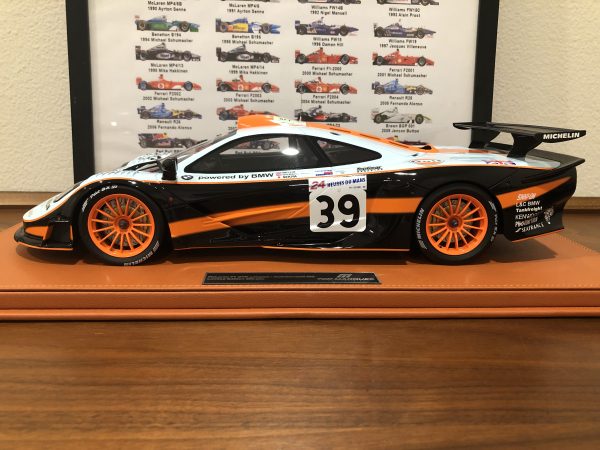 1/12 TopMarques 1997 McLaren F1 GTR Longtail #39 24h LeMans Gulf Team Davidoff McLaren Ray Bellm, Andrew Gilbert-Scott, Masanori Sekiya