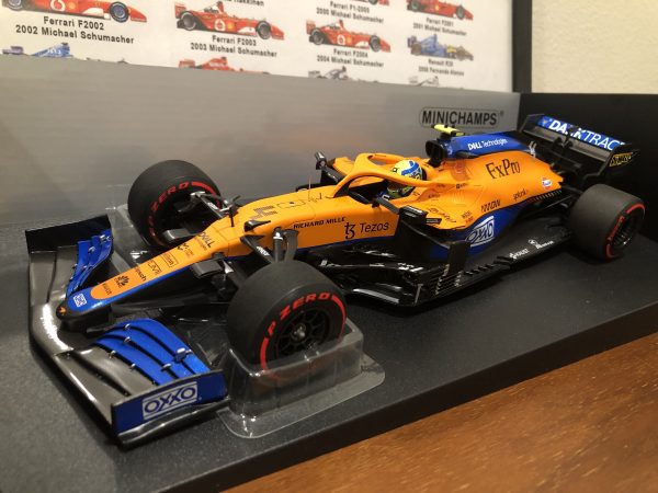 F1 Model Minichamps 1/18 McLaren MCL35D Pole Position Russian Gp 2021 #4 L. Norris - Image 2