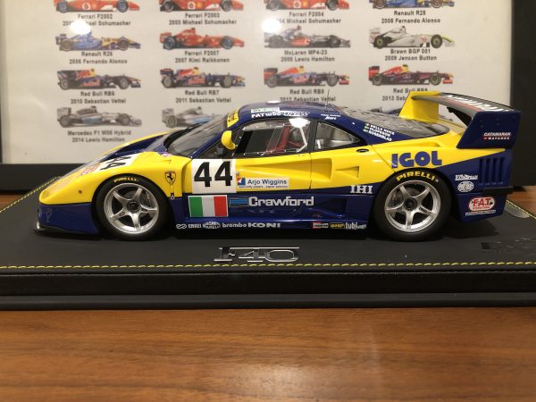 1/18 BBR 1996 Ferrari F40 LM Le Mans Team #44 Ennea Igol