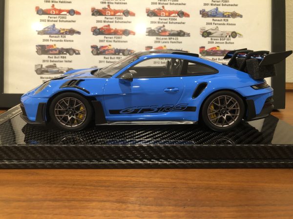 AI Model Car 1/18 Porsche 911 (992) GT3 RS Blue Ltd. 46 pcs