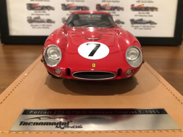 1/18 Tecnomodel Ferrari 275 GTB/C Competizione Nassau Tourist Trophy 1965 Car #7 Winner C. Kolb - Image 3